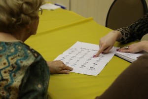 Learning the Ukrainian Alphabet during the demo.